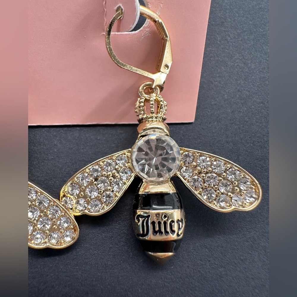 JUICY COUTURE 🐝 Bumble Bee 🐝 Earrings 🐝 NWT 🐝 - Picture 3 of 4
